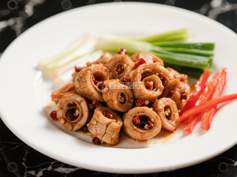 香辣猪肚配青红椒