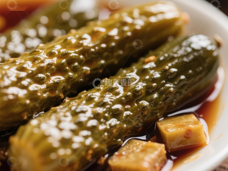 高清大图下载【趣麦麦图】泡菜黄瓜，酸爽可口