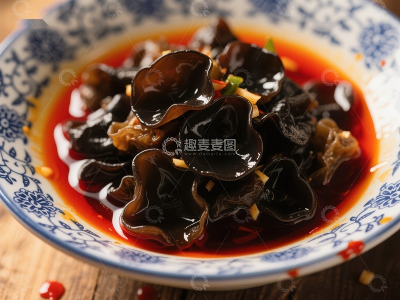 高清大图下载【趣麦麦图】红油木耳拌菜
