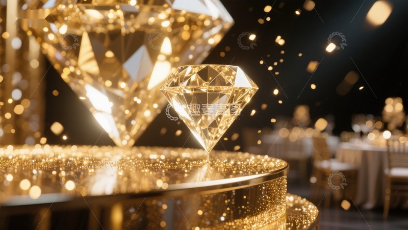 高清大图下载【趣麦麦图】璀璨钻石与金色宴会厅