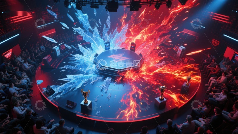 高清大图下载【趣麦麦图】电竞舞台光影特效展示