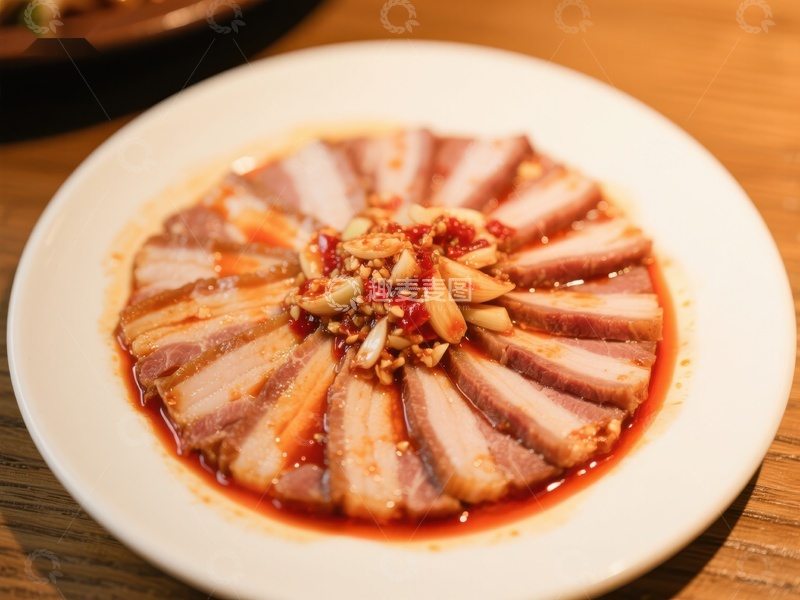 高清大图下载【趣麦麦图】红油拌肉片，香辣诱人