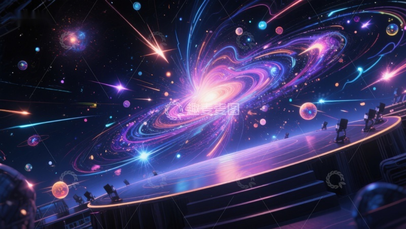高清大图下载【趣麦麦图】宇宙星系与未来舞台
