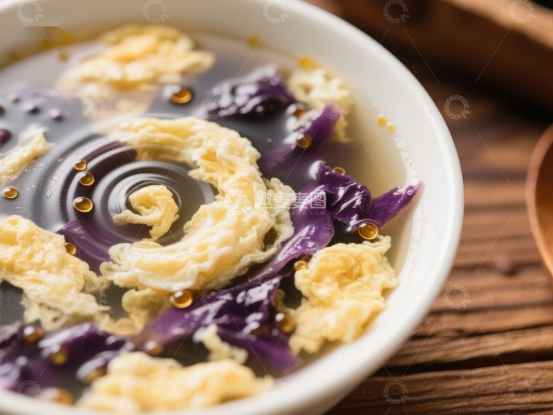 高清大图下载【趣麦麦图】紫薯银耳汤，滋养美味