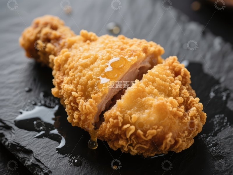 高清大图下载【趣麦麦图】酥脆炸鸡腿淋蜂蜜