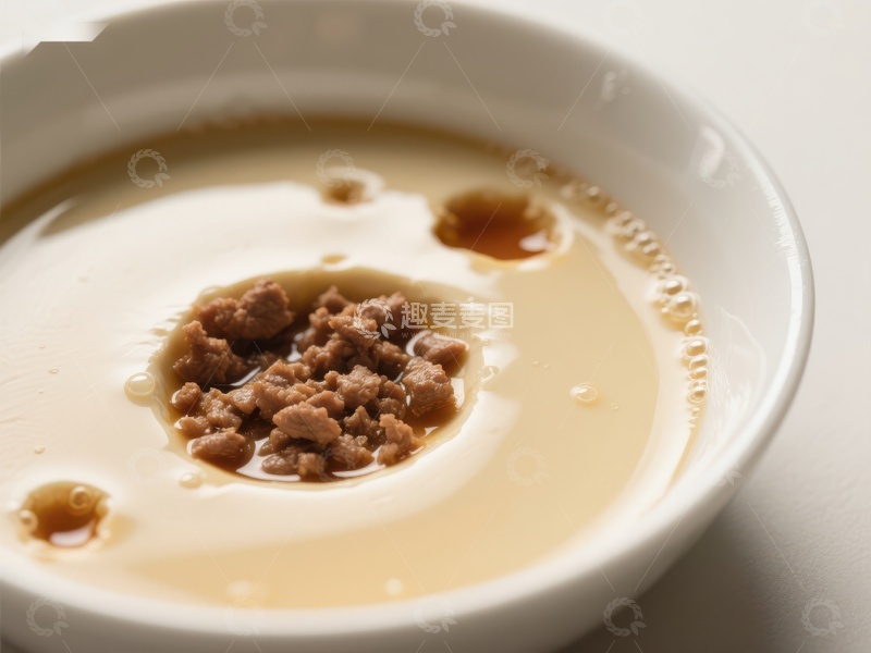 高清大图下载【趣麦麦图】蒸蛋配肉末，美味营养早餐