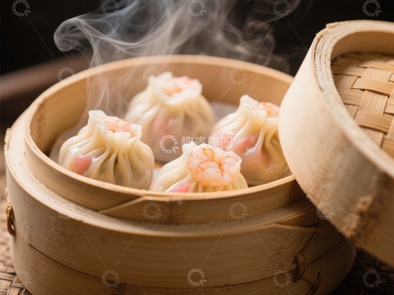 高清大图下载【趣麦麦图】热气腾腾的蒸饺