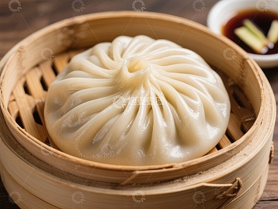 竹笼中的美味包子