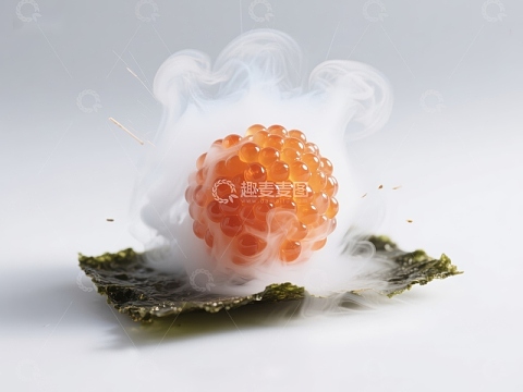 烟雾缭绕的鱼子球