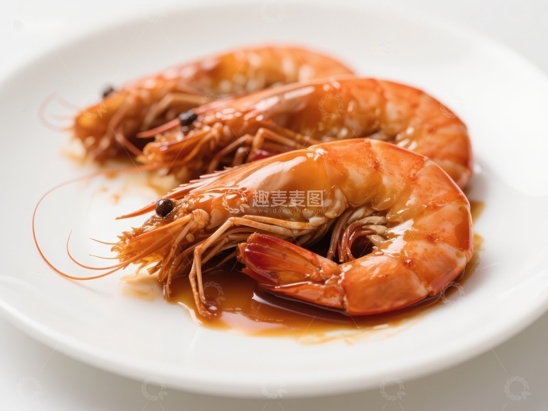 高清大图下载【趣麦麦图】酱汁虾仁，美味海鲜佳肴