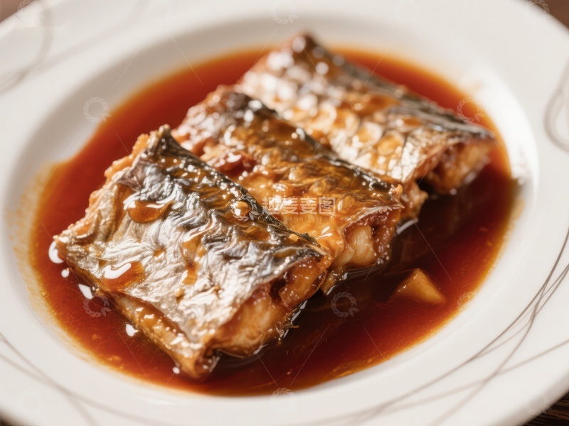 高清大图下载【趣麦麦图】酱汁烧鱼块，色泽诱人