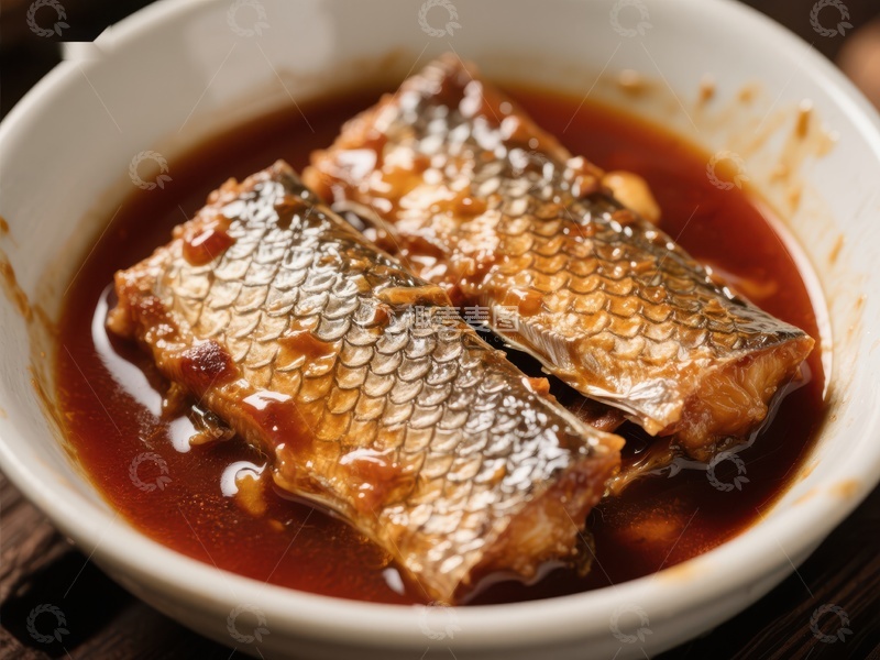 高清大图下载【趣麦麦图】红烧鱼块，色泽诱人