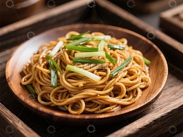 热腾腾的葱油拌面
