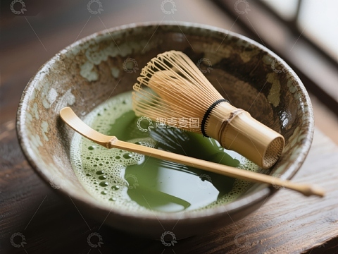 抹茶碗与竹筅的静谧时光