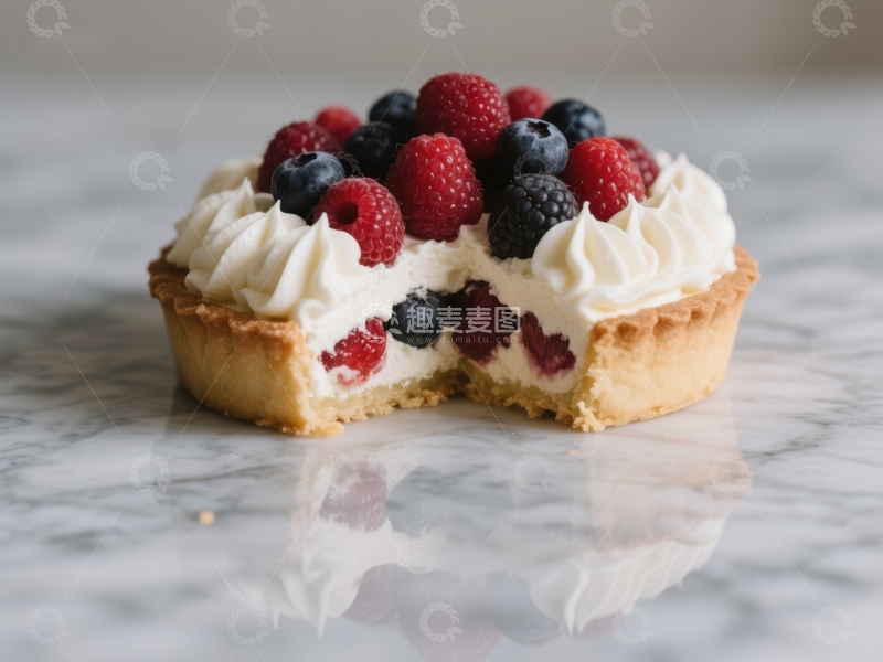 高清大图下载【趣麦麦图】新鲜水果奶油挞