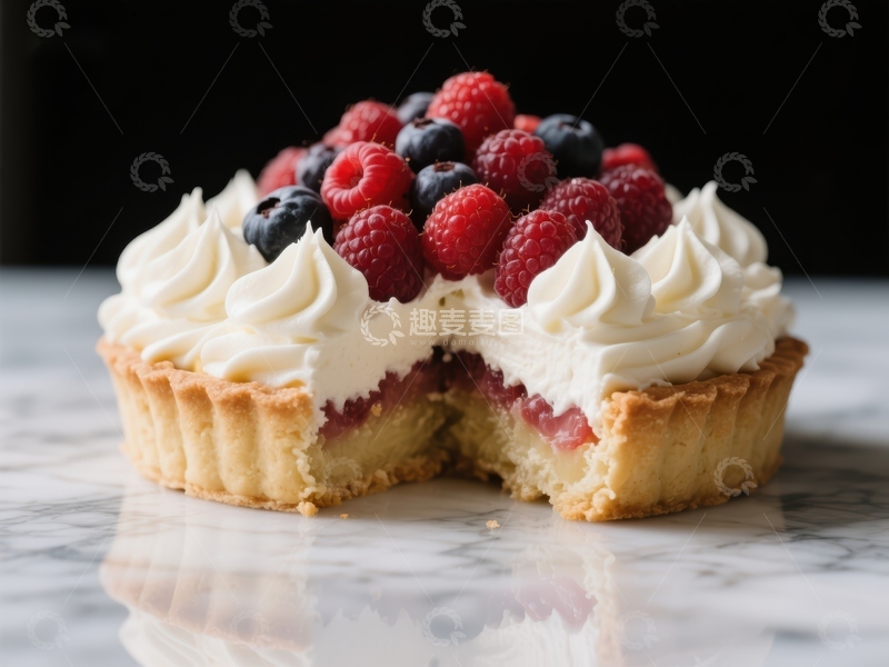 高清大图下载【趣麦麦图】新鲜水果奶油挞