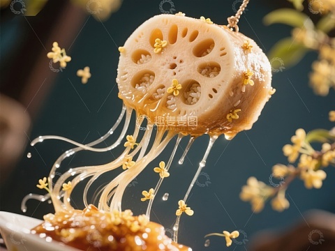 糖藕拉丝，桂花点缀