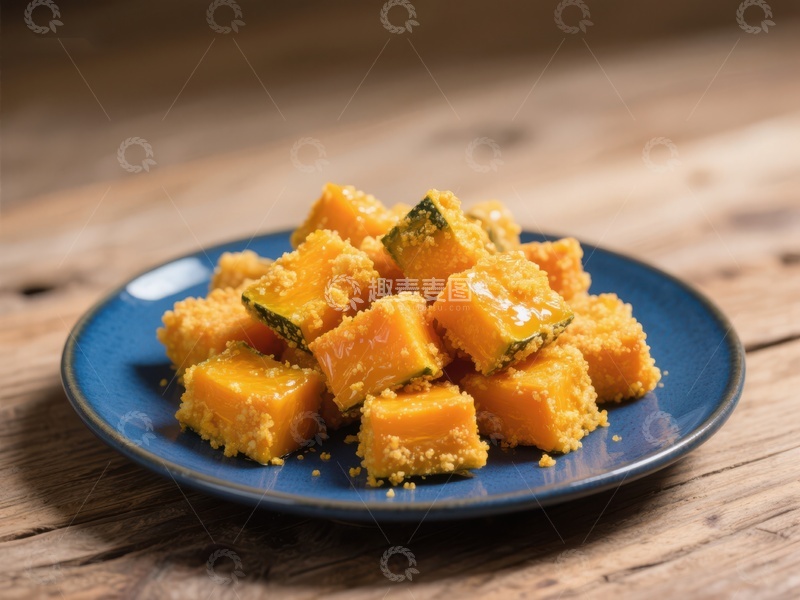 高清大图下载【趣麦麦图】烤南瓜块配面包屑