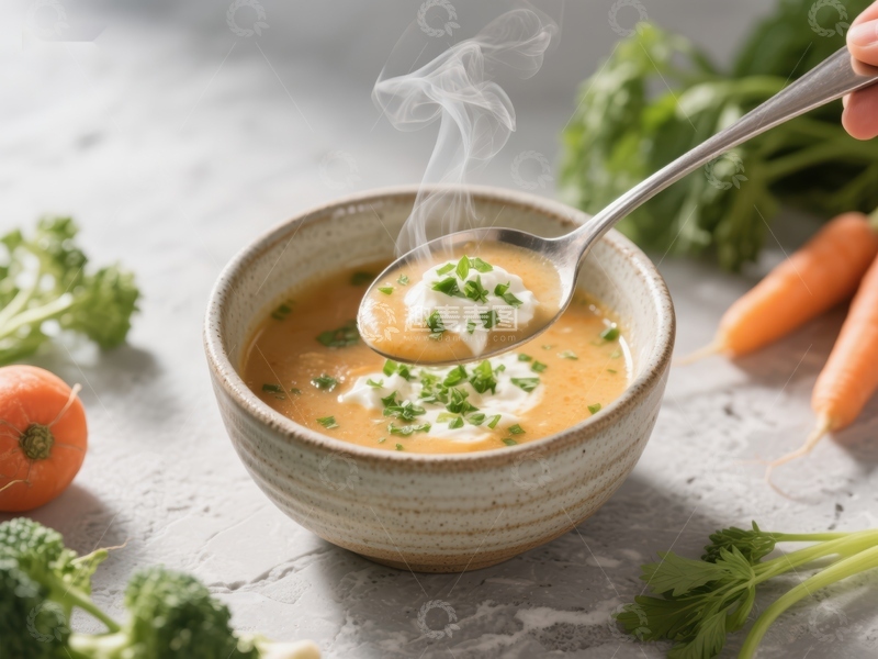 高清大图下载【趣麦麦图】热腾腾的蔬菜浓汤