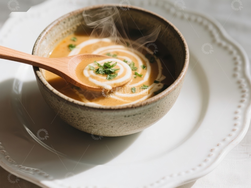 高清大图下载【趣麦麦图】热腾腾的奶油南瓜汤