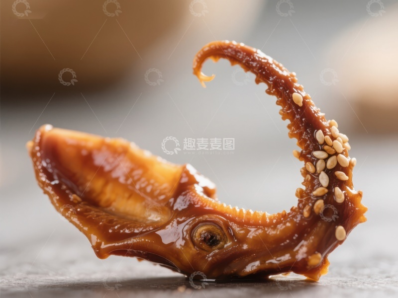高清大图下载【趣麦麦图】酱烧鱿鱼特写