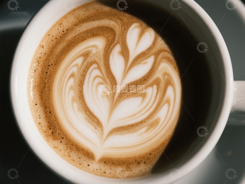 高清大图下载【趣麦麦图】心形拉花的咖啡特写