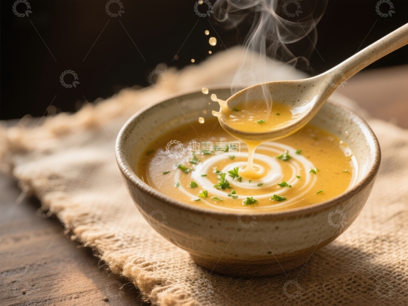 高清大图下载【趣麦麦图】热腾腾的奶油南瓜汤
