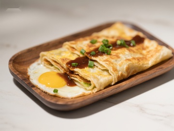 煎饼果子配蛋黄酱