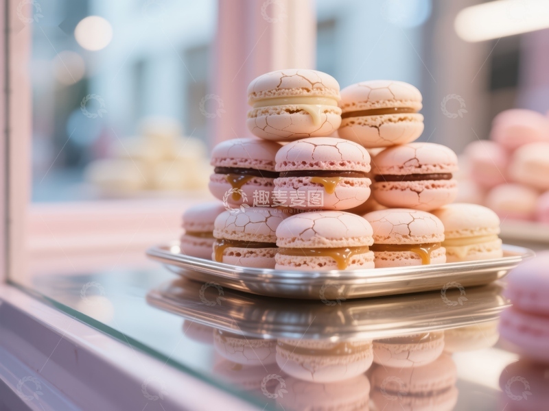 高清大图下载【趣麦麦图】精致马卡龙堆叠展示