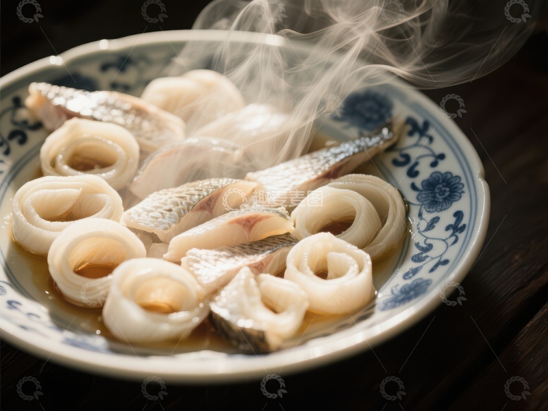 高清大图下载【趣麦麦图】热腾腾的鱿鱼圈与小鱼拼盘