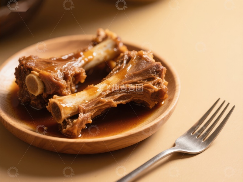 高清大图下载【趣麦麦图】酱汁排骨，美味佳肴