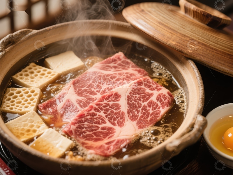 高清大图下载【趣麦麦图】热气腾腾的牛肉火锅