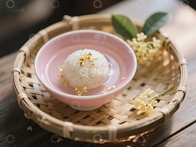 桂花点缀的糯米团子