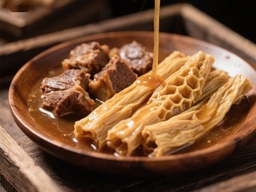 牛腩炖蜂窝肚，浓郁汤汁浇灌