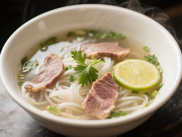 热腾腾的越南河粉