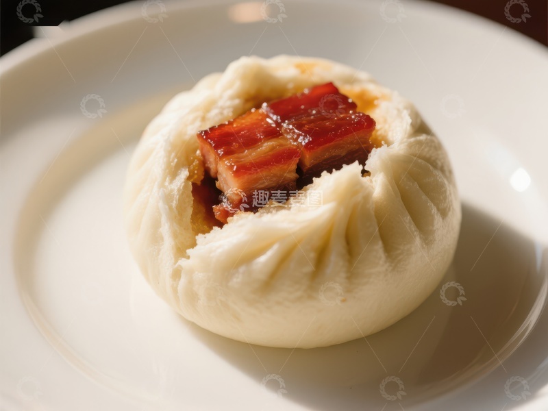高清大图下载【趣麦麦图】鲜美肉馅包子特写