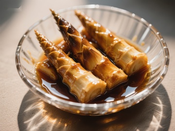 酱汁竹笋美食特写