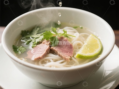 热腾腾的越南河粉