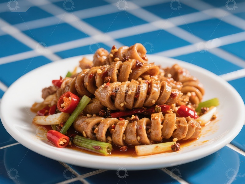 高清大图下载【趣麦麦图】香辣鱿鱼圈美食特写