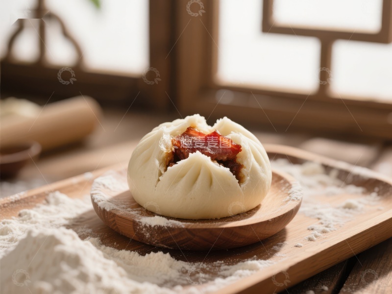 高清大图下载【趣麦麦图】鲜美肉馅包子，传统美食