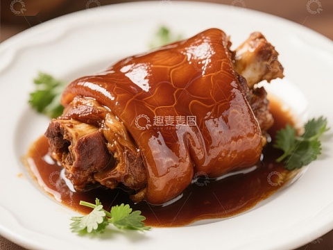 红烧猪蹄，色泽诱人，美味佳肴