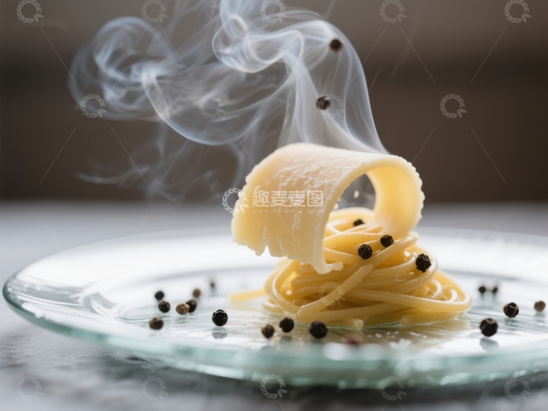 高清大图下载【趣麦麦图】热气腾腾的意大利面卷