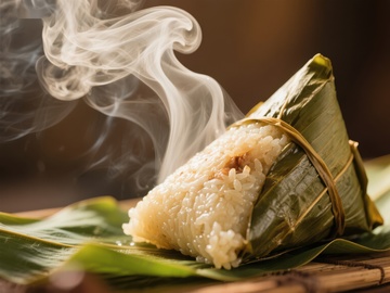 热气腾腾的粽子