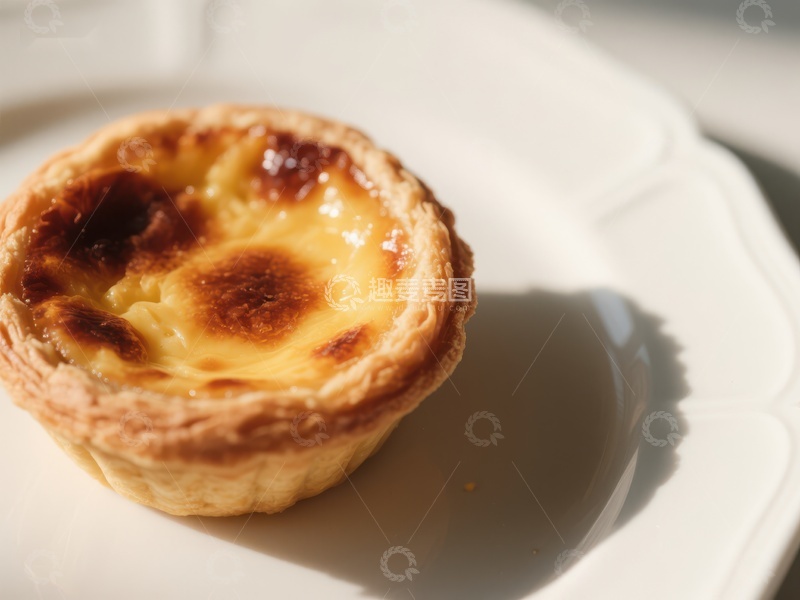 高清大图下载【趣麦麦图】金黄蛋挞，阳光下的美味