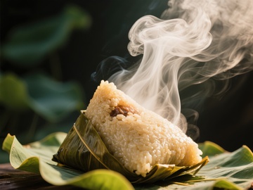 热气腾腾的粽子
