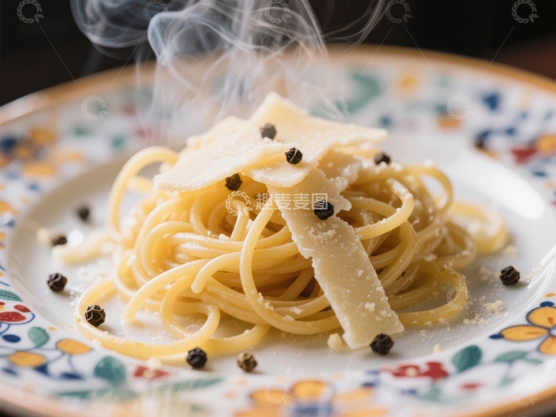 高清大图下载【趣麦麦图】热腾腾的意大利面配帕尔马干酪
