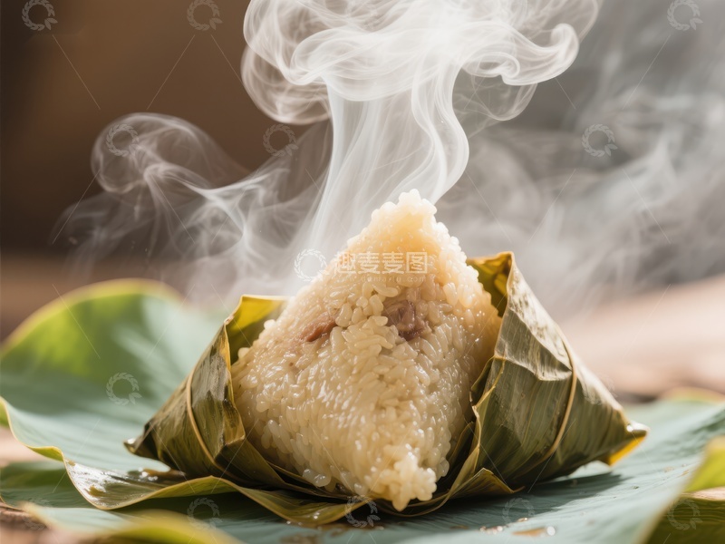 高清大图下载【趣麦麦图】热气腾腾的粽子