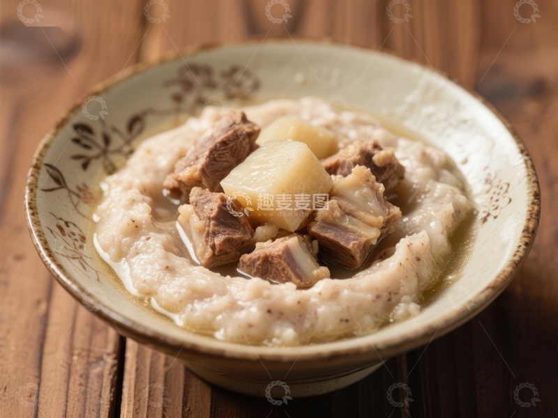 高清大图下载【趣麦麦图】传统炖肉粥，美味营养