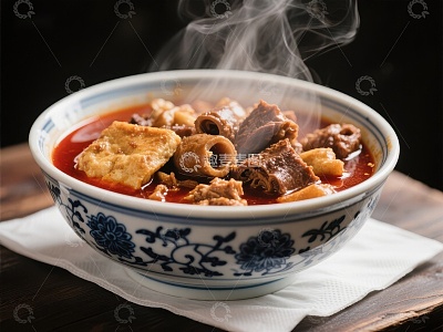热气腾腾的红烧肉汤