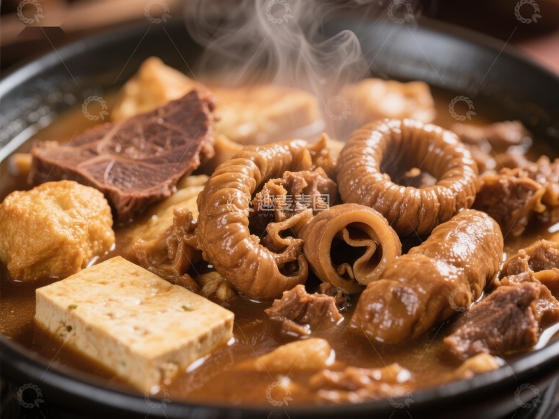高清大图下载【趣麦麦图】热气腾腾的牛肉火锅